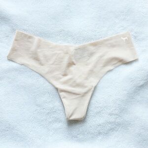 PINK by VICTORIA’S SECRET No Show Thong Panty in Marzipan Small NWT
